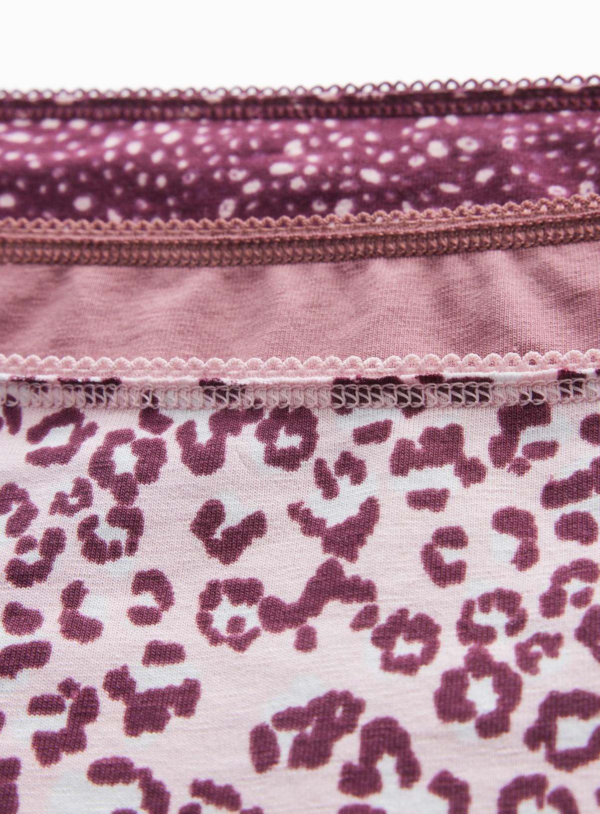 Purple Leopard High Leg Briefs 5 Pack 8 - Image 3